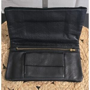 VTG EK Black Fold Over Enger Kress Grab Bag Clutch